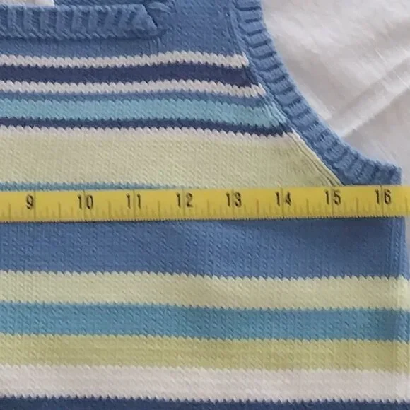 Square Neck Striped Sleeveless Sweater - Picture 13 of 13